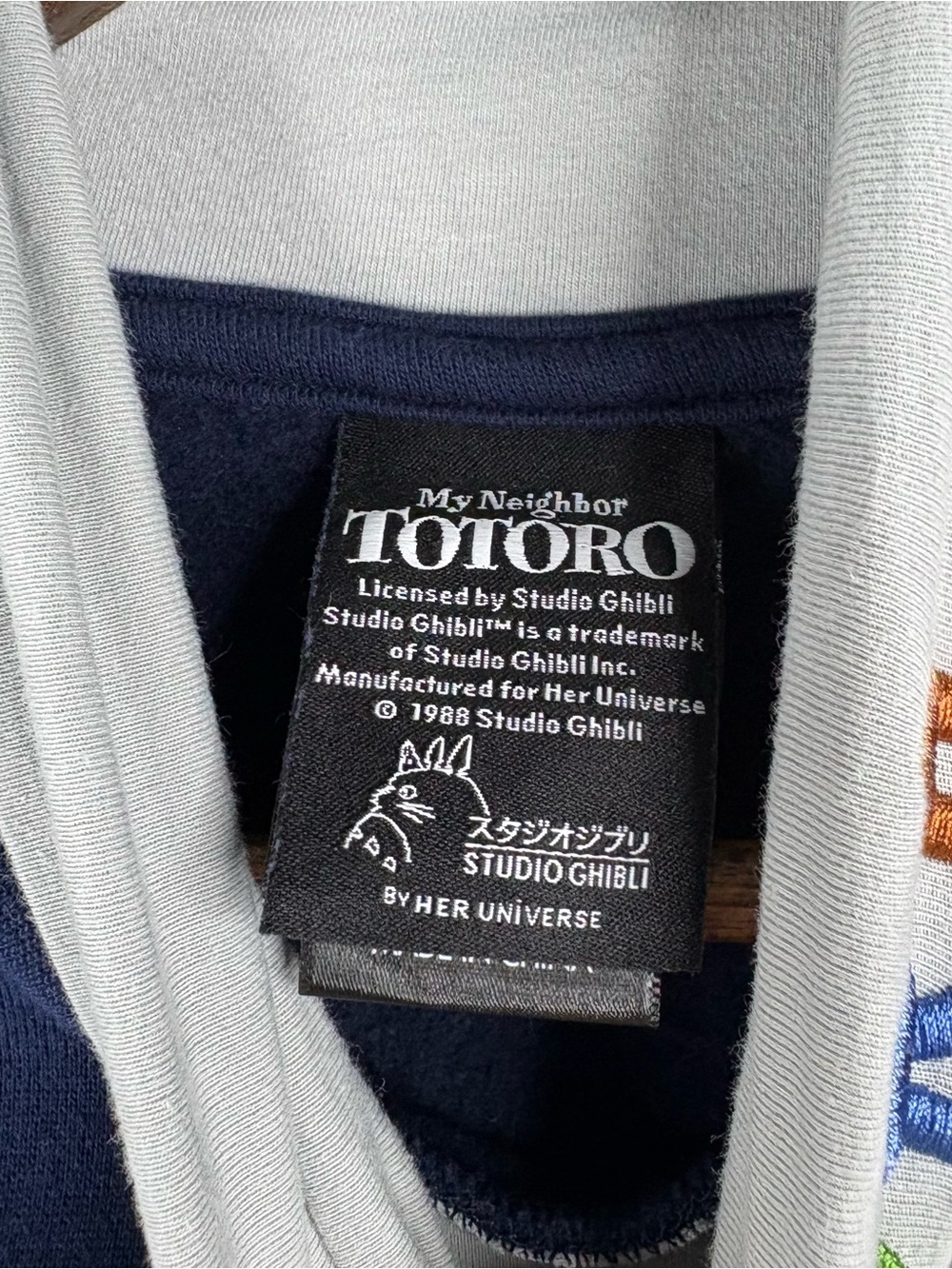 Studio Ghibli Totoro Sweatshirt Womens Small BoxLunch Mock Neck Anime Graphic - Picture 4 of 9